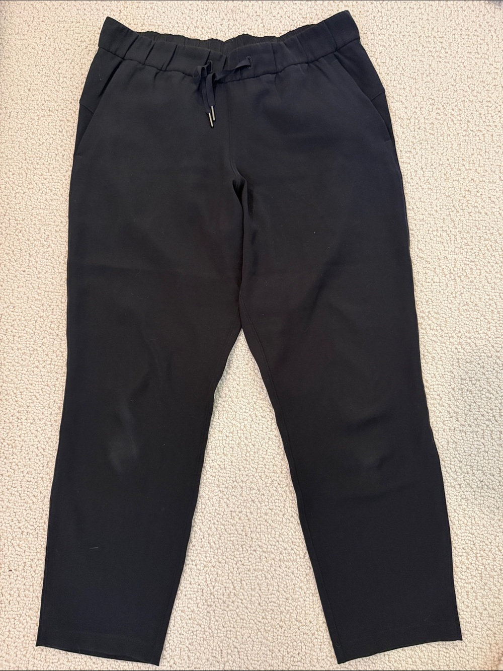 Lulu Black Drawstring Casual Pants